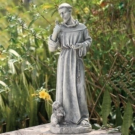 st francis of assisi outdoor statue|st francis garden statuary outdoors.